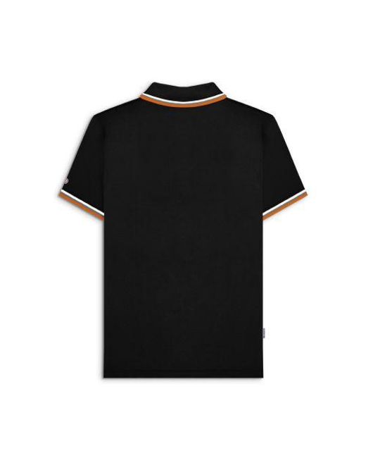 Lambretta Black Triple Tipped Polo Shirt for men