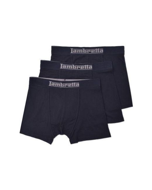 Lambretta Blue 3-Pack Essential Boxer for men