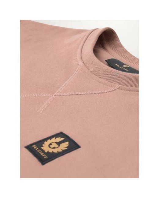 Belstaff Pink Rust Cotton Fleece Sweatshirt for men