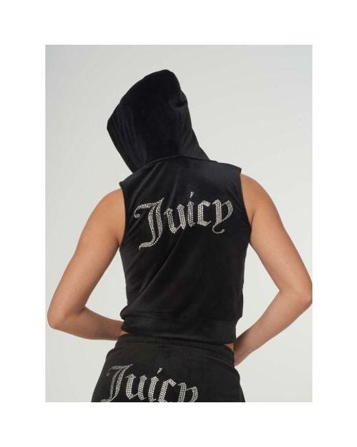 Juicy Couture Black Gilly Velour Gilet