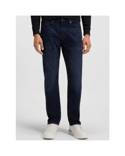 Boss Blue Dark Delaware Slim Jean for men