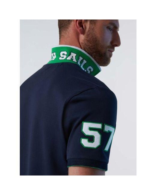 North Sails Blue Embroidered Polo Shirt for men