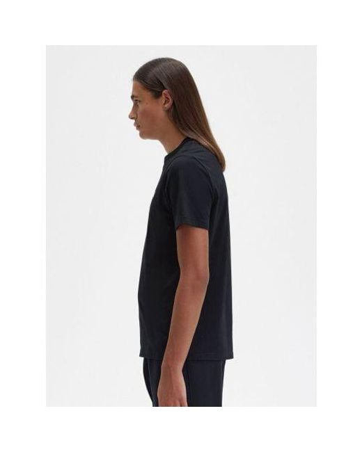 Fred Perry Black Crew Neck T-Shirt for men