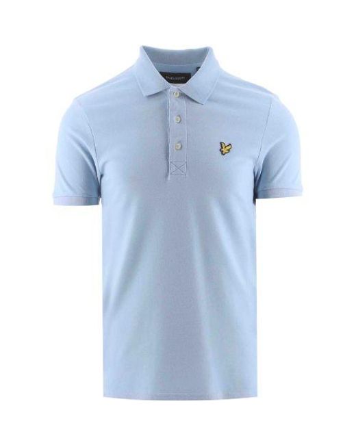 Lyle & Scott Blue Light Plain Polo Shirt for men