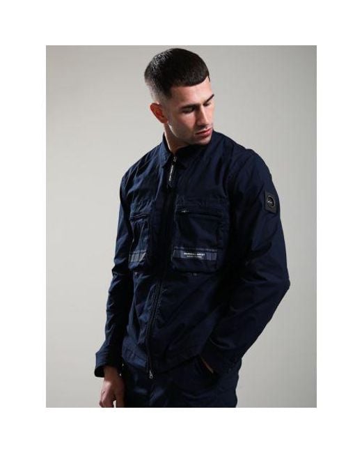Marshall Artist Blue Seafield Overshirt for men