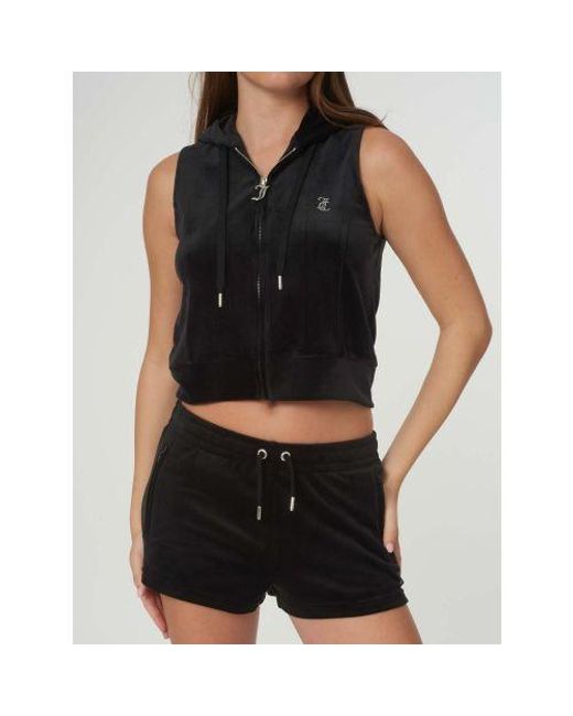 Juicy Couture Black Gilly Velour Gilet