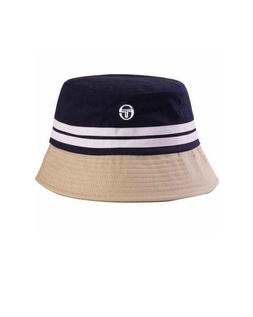 Sergio Tacchini Blue Maritime Hummus Stonewoods Bucket Hat for men