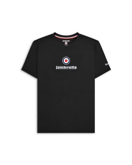 Lambretta Black Brand Logo T-Shirt for men