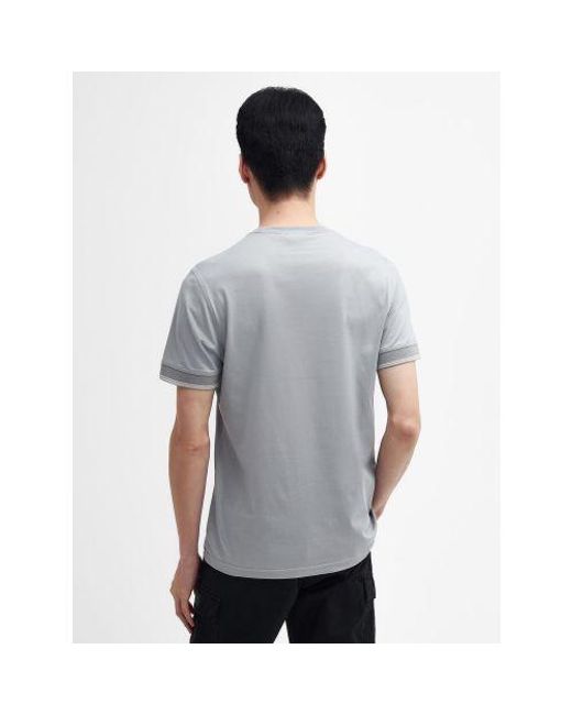 Barbour Gray Ultimate Philip Tip Cuff T-Shirt for men