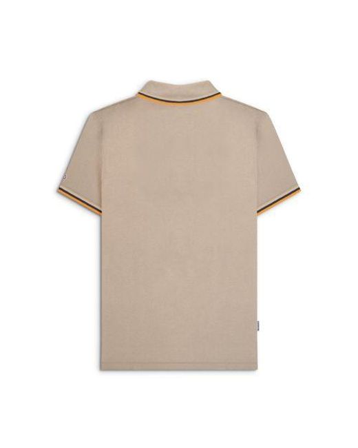 Lambretta Natural Cashew Triple Tipped Polo Shirt for men