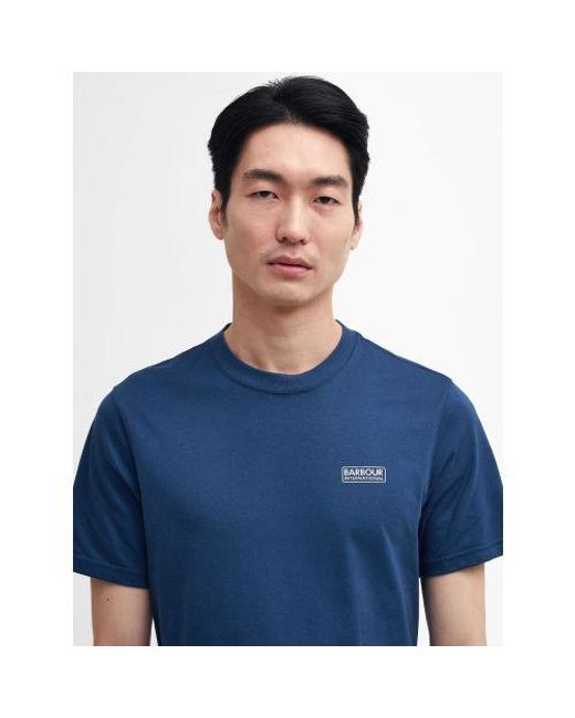 Barbour Blue Washed Cobalt Small Logo T-Shirt for men