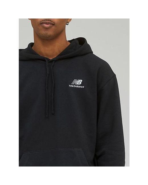 New Balance Black Uni-Ssentials French Terry Hoodie for men