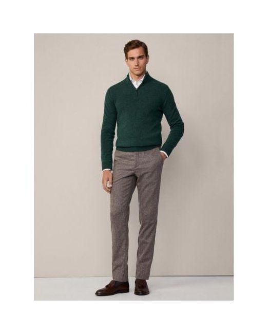 Hackett Forest Night Lambswool Half Zip Jumper in Green for Men Lyst UK