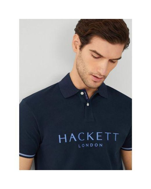 Hackett Blue Heritage Classic Polo Shirt for men