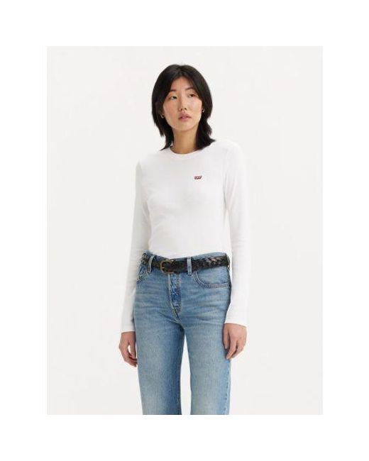 Levi's White Long Sleeve Baby T-Shirt