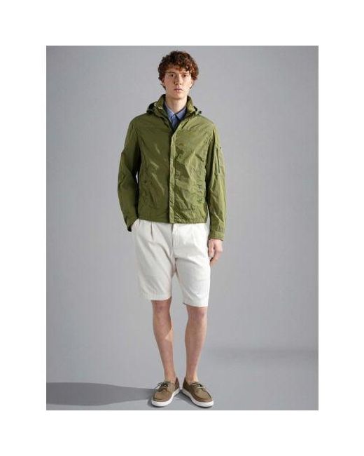 Paul & Shark Green Ginestra Windbreaker Jacket for men