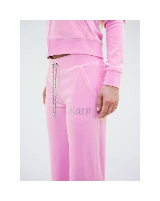 Juicy Couture Pink Begonia Classic Velour Track Pant