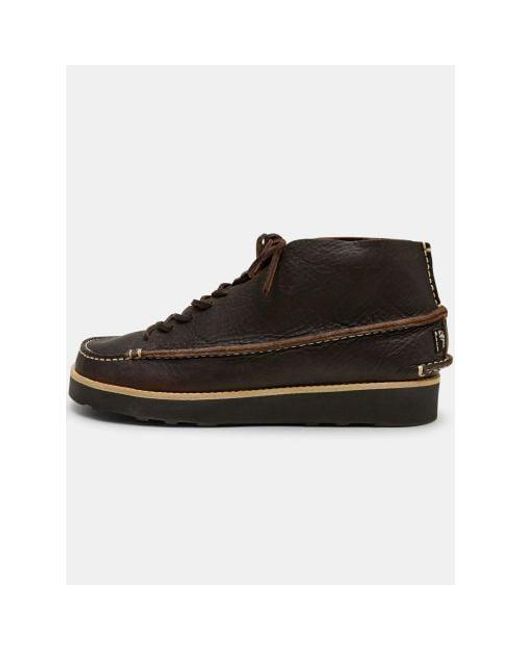 Yogi Footwear Black Dark Fairfield Leather Lace Hook Boot for men