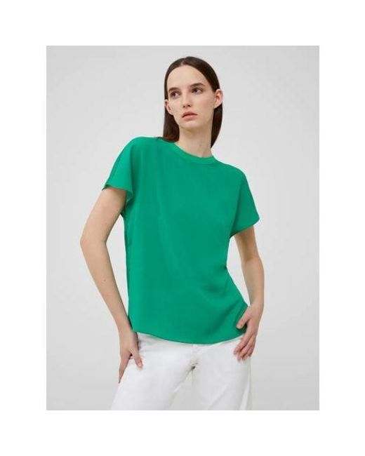 French Connection Green Jelly Bean Crepe Light Crew Neck Top