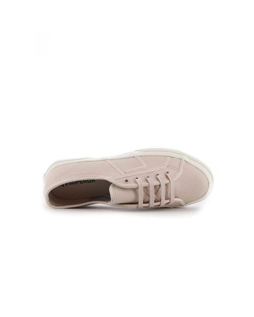 Superga Pink Almond 2750 Tumbled Leather Sneaker