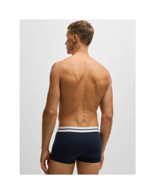 Boss Blue Assorted 3-Pack Bold Design Trunk for men
