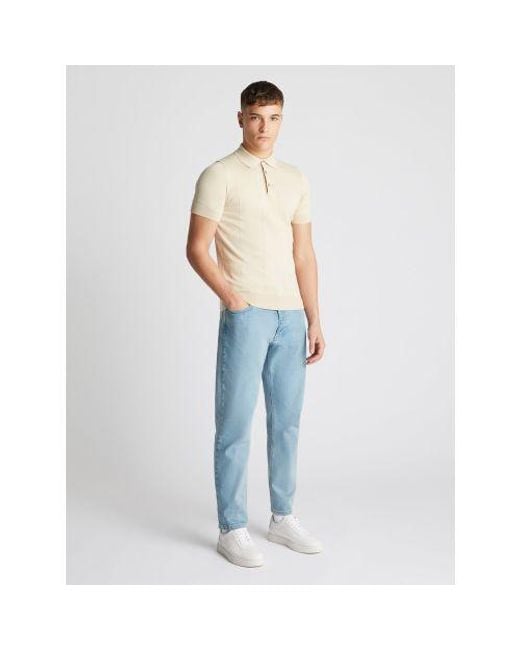 Remus Uomo White Knit Polo Shirt for men