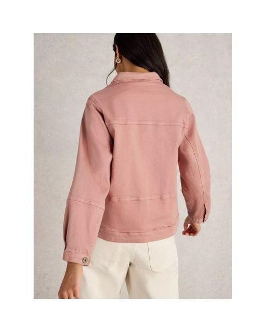 White Stuff Pink Dusty Camille Denim Jacket