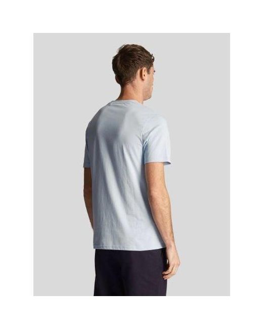 Lyle & Scott Blue Light Plain T-Shirt for men