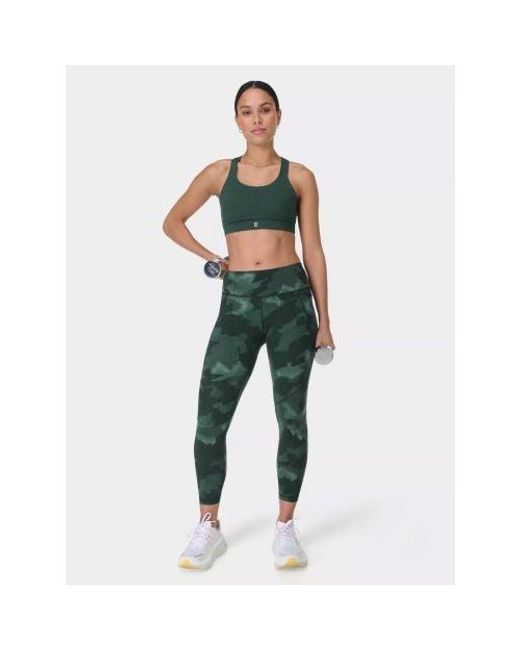 Sweaty Betty Green Terrain Camo Print Power Crop Workout Legging