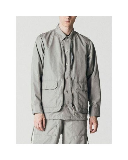 Taion Blue Dark Sage Reversible Military Gilet for men