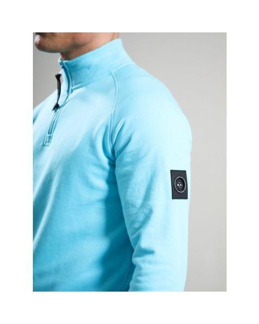 Marshall Artist Blue Siren Quarter Zip Sweatshirt for men