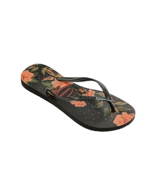 Havaianas Black Organic Slim Flip Flop