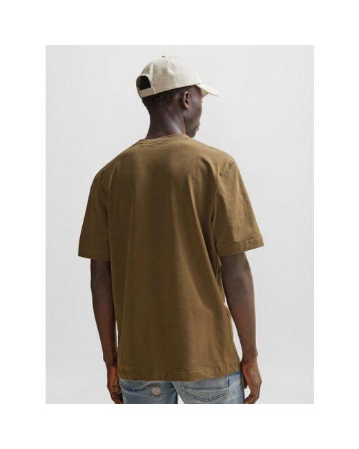 Boss Brown Open Tchup T-Shirt for men