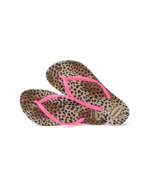Havaianas Pink Kids Sand Animals Slim Flip Flop