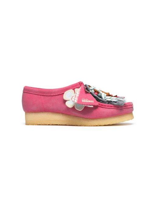 Clarks Pink Interest Wallabee Shoe