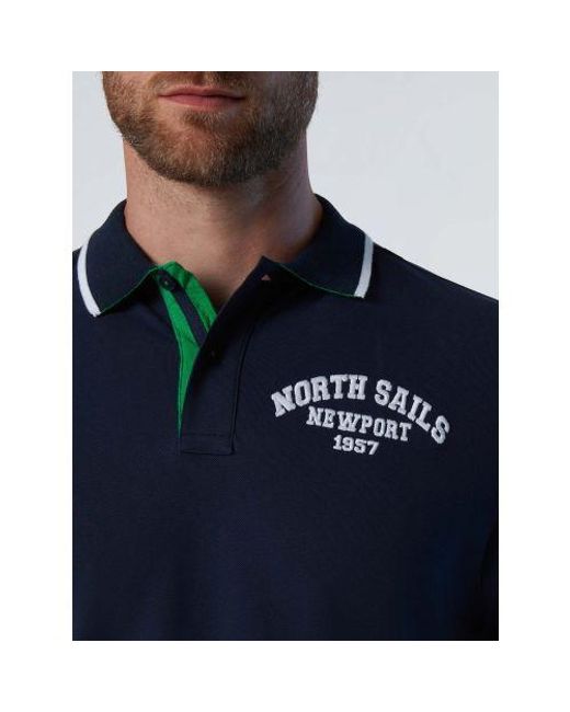 North Sails Blue Embroidered Polo Shirt for men