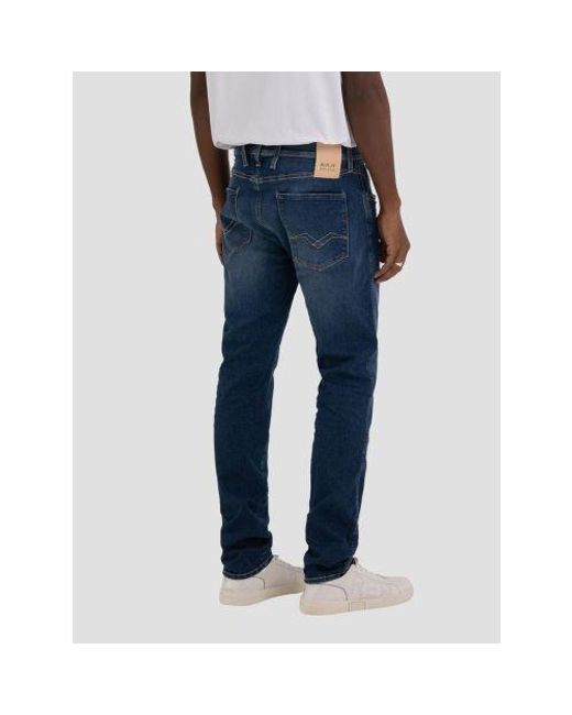 Replay Blue Dark Anbass Jeans for men