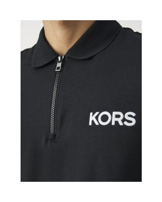 Michael Kors Black Kors Sport Mix Media Polo Shirt for men