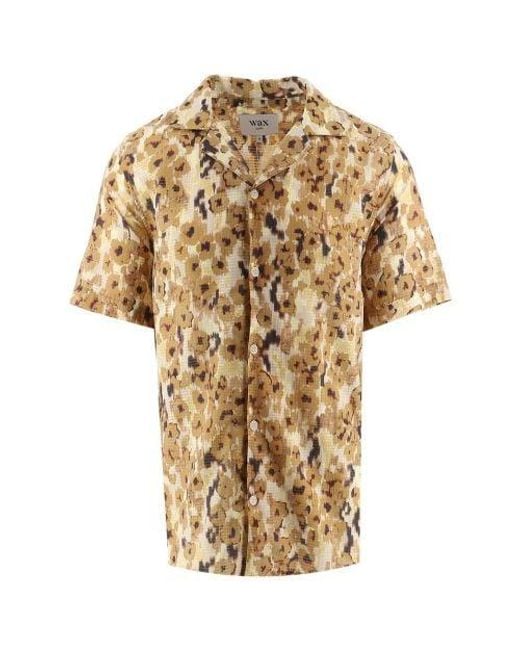 Wax London Natural Didcot Short Sleeve Shirt for men