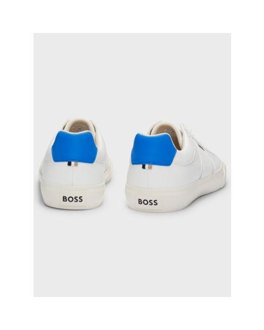 Boss White Open Aiden Tennis Trainer for men