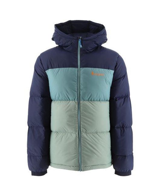 COTOPAXI Blue Maritime Leaf Solazo Hooded Down Jacket for men