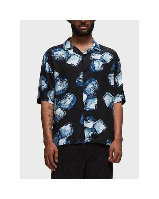 Edwin Blue Garment Washed Ice Cube Shirt for men