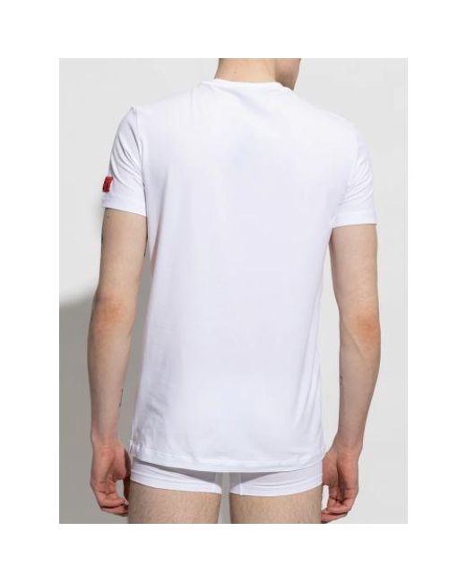 DSquared² White Open Arm Patch T-Shirt for men