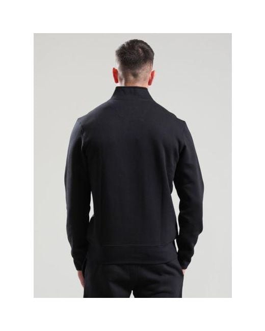 Marshall Artist Black Marchio Quarter Zip Sweatshirt for men