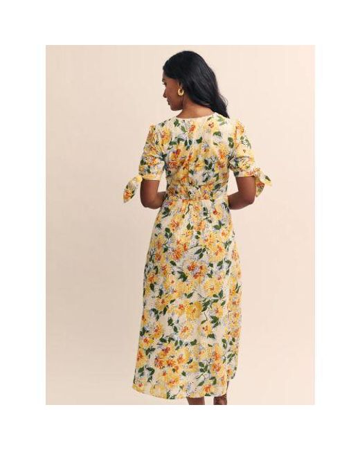 Nobody's Child Natural Floral Alexis Midi Dress