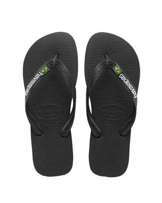 Havaianas Black Kids Logo Flip Flop