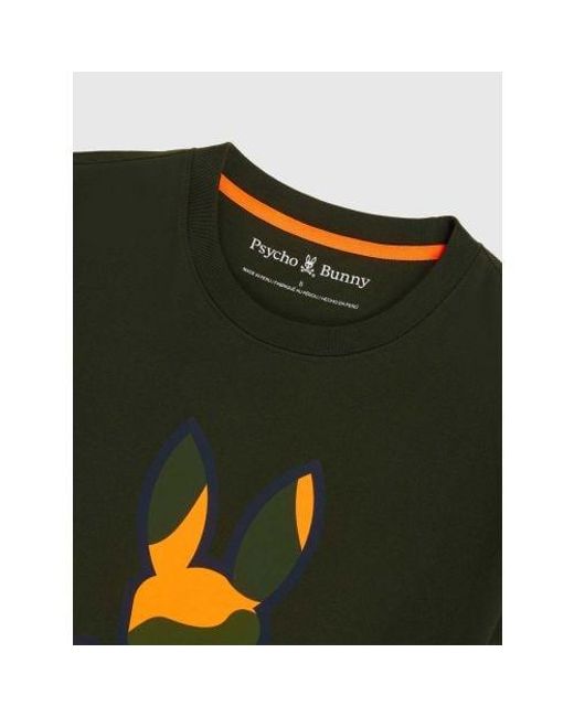 Psycho Bunny Green Duffel Bag Plano Camo Print Graphic T-Shirt for men