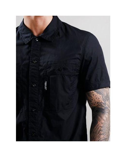 Marshall Artist Black Reno Short Sleeve Shirt for men