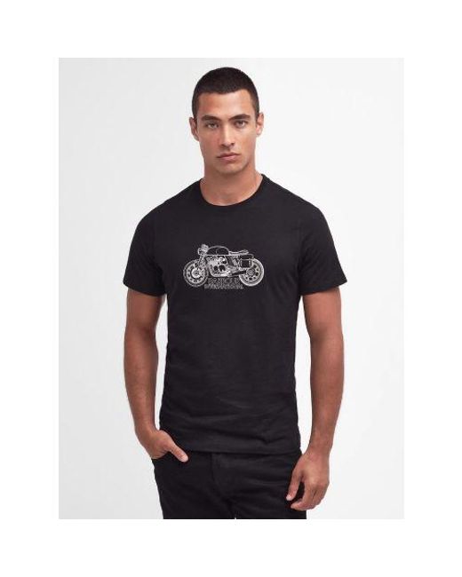 Barbour Black Colgrove Motor T-Shirt for men