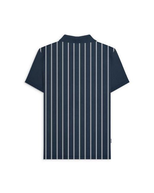 Lambretta Blue Pinstripe Polo Shirt for men